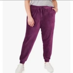 Vince Camuto Purple Corduroy Cotton Blend Drawstring Waist Joggers NwT 2X